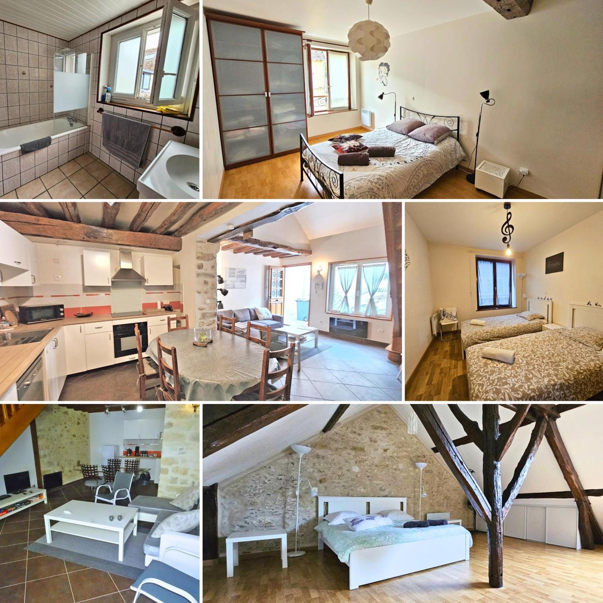 Triplex Sisley - Maison Atypique Avec Cour Exterieure Moret-sur-Loing Kültér fotó